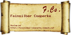 Feinsilber Cseperke névjegykártya